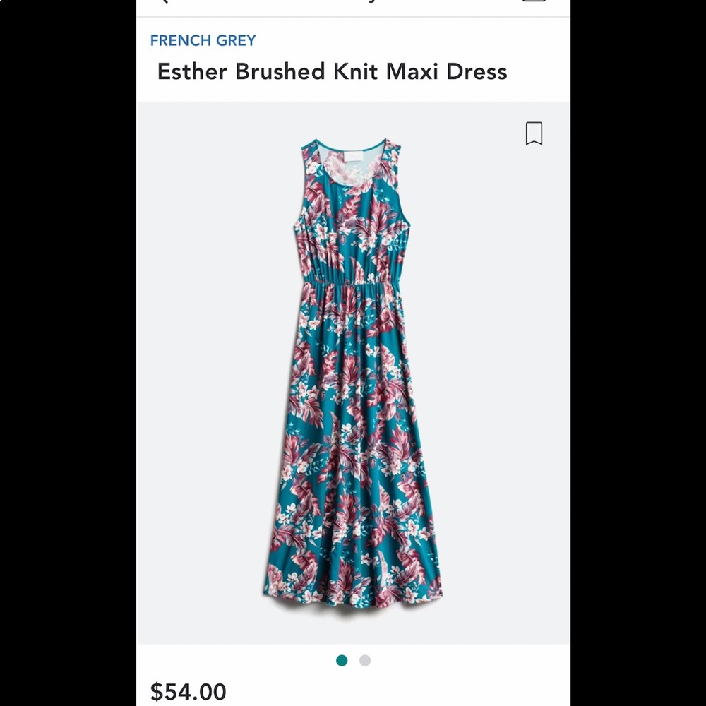 Size large maxi dress teal green floral